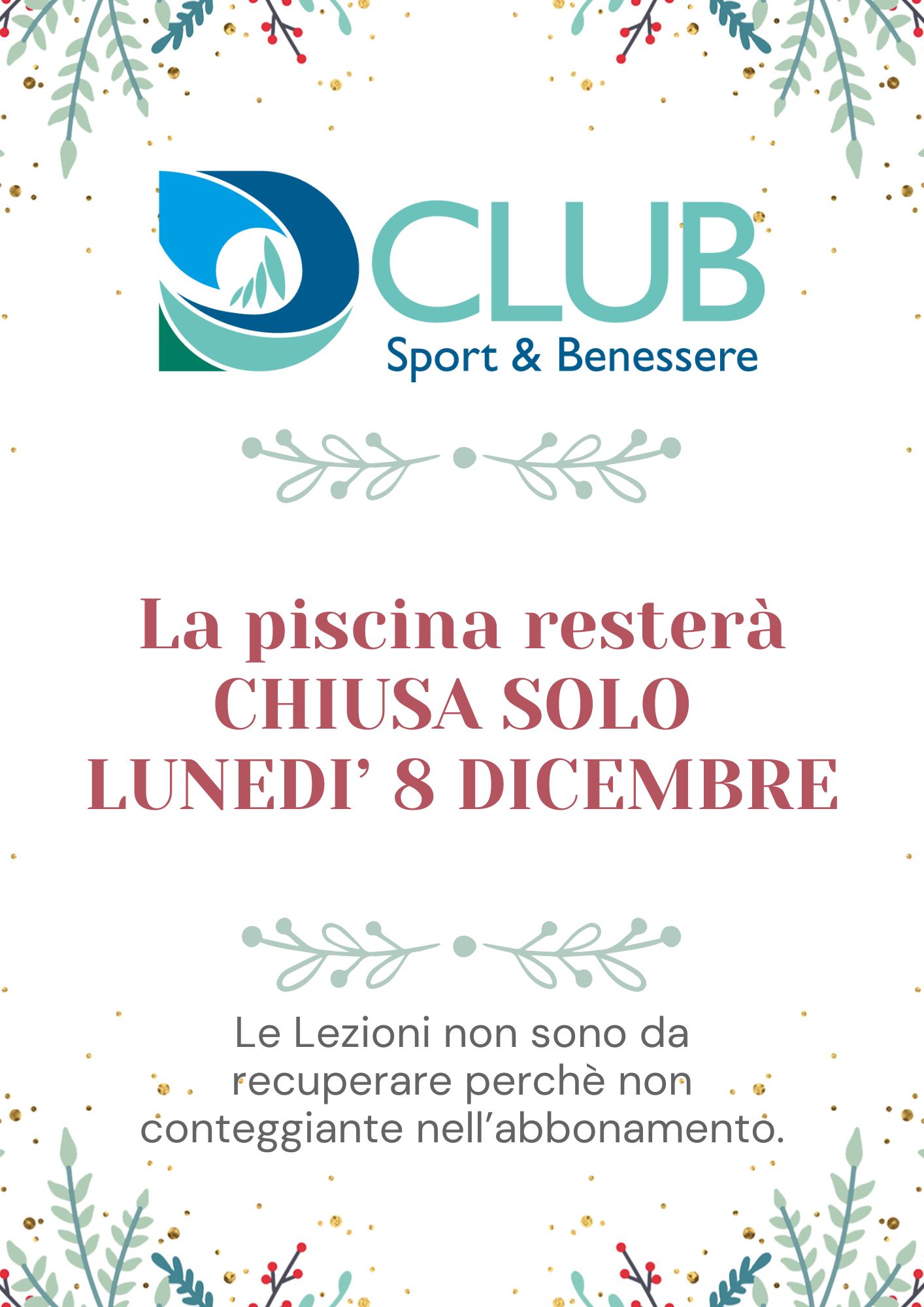 8 Dicembre 1 Volantino Natale Semplice Chiaro Floreale 2